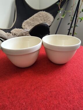 Cloverleaf Pottery 10oz Pudding Bowls Pair Of Earthenware Bowls